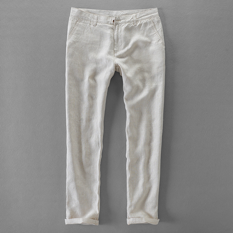 Men'S Fashion Linen Pants - メンズピュアリネンパンツ,カジュアルパンツ,ビジネスパンツ,デザイナーファッション,サイズ30〜40