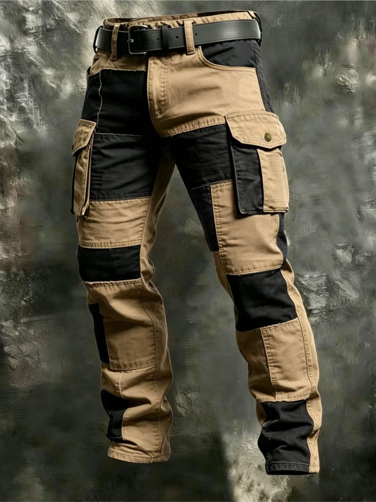 Cargo Jogger Pants - 綿男性カーゴパンツカーキカジュアル男性戦術ジョガーカーゴマルチポケットファッション黒軍用ライトパンツ作業服作業服