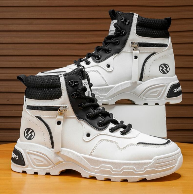 Fashion Men'S Boots - メンズブーツ春と秋の新しいソフトソール滑り止めレジャーブーツファッションアウトドアハイカットブーツユースコンフォートワークブーツ