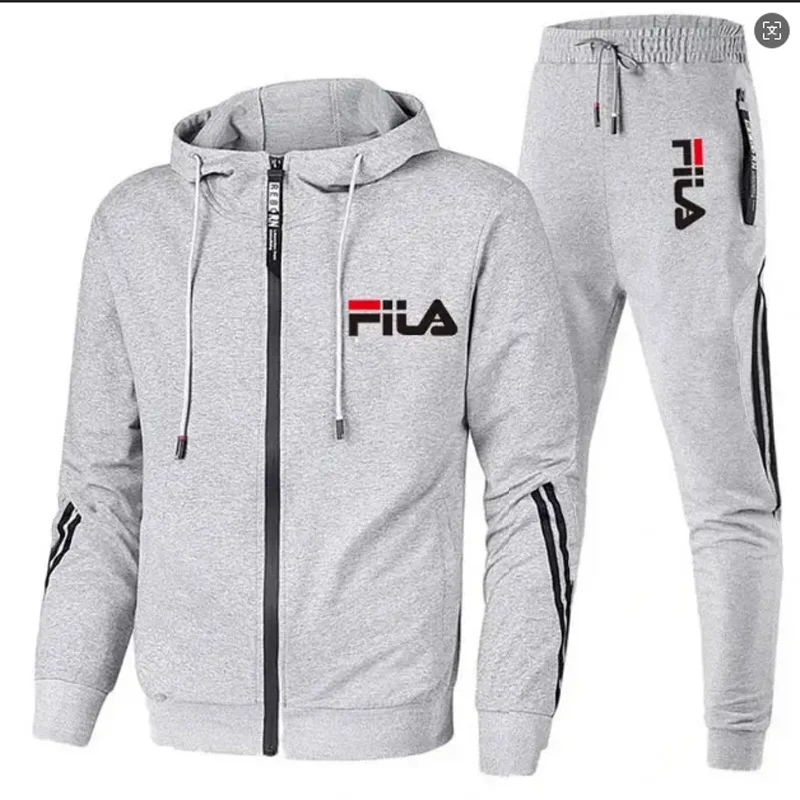 Mens Fashion Zip Up - 2026年メンズ春秋アウトドアジッパー付きジャケット+スウェットパンツジョギングセットカジュアルバスケットボールフィットネスツーピースセット