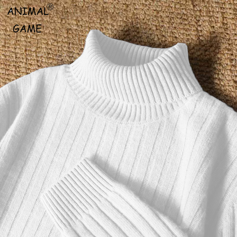 Turtleneck Sweater Men - アニマルゲームメンズロングタートルネックストライプセーターカジュアルニットウェアプルオーバーセーターアウトドア暖かい厚手ヘビーウェイトコールドブラウス