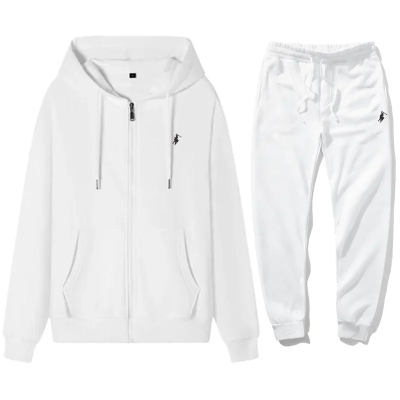 Mens Fashion Zip Up - 2026年メンズクラシックフーディスポーツパンツセット秋冬暖かいカジュアルフィットネストラックジャケット保温ジョギングスポーツウェア衣装服