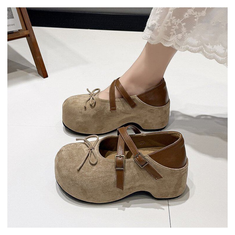 Men'S Fashion Shoes - 女性の靴新しいファッション高級通気性ノンスリップ耐摩耗性アウトドアカジュアルボウバックルプラットフォームシューズ