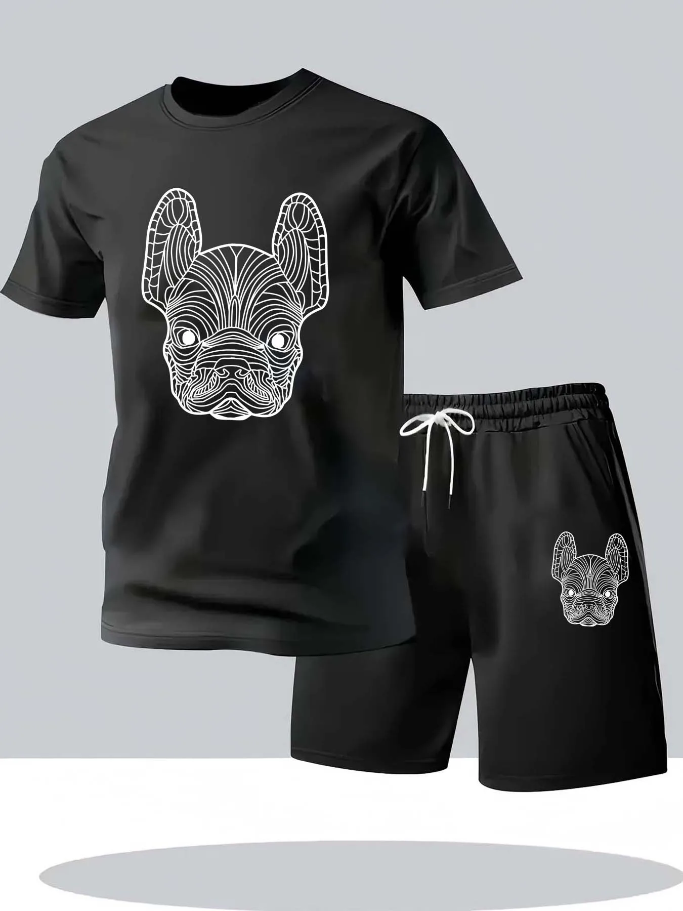 Mens Fashion Ideas - 夏のメンズ速乾カジュアル半袖Tシャツとショートパンツセットシティストリートファッションランニングスポーツ2ピーススーツ