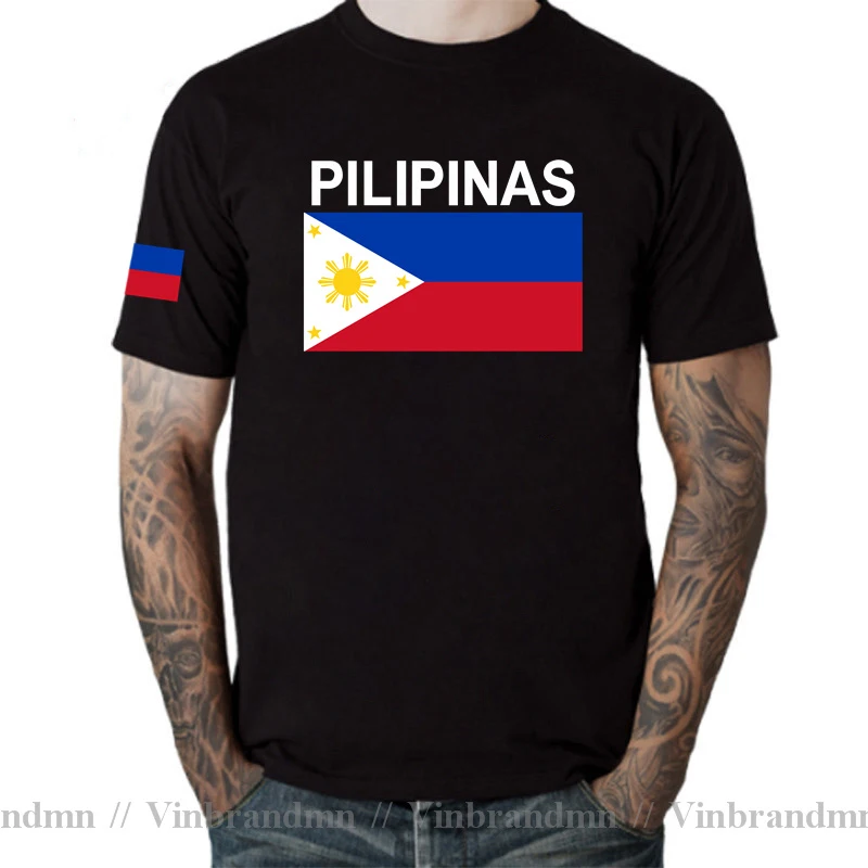 Men'S Fashion Philippines - フィリピンピリピナスメンズ Tシャツファッションジャージ国家チーム Tシャツ綿 Tシャツ会議服トップス Tシャツ国旗 PH