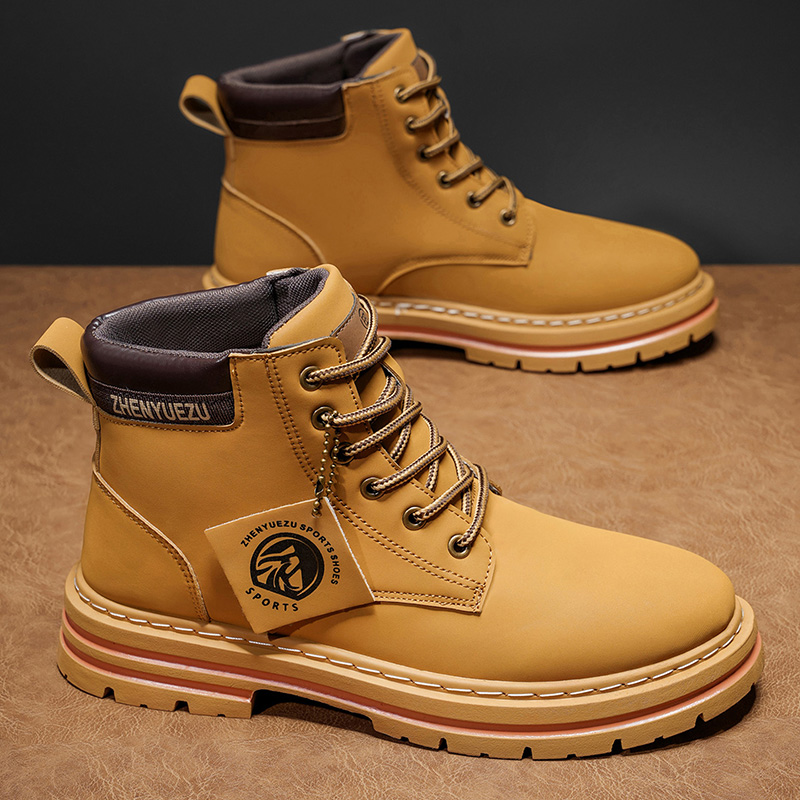 Fashion Men'S Boots - ファッショナブルなメンズハイカットブーツ、柔らかく快適な裏地、耐摩耗性ソール、アウトドアスポーツやハイキングに最適