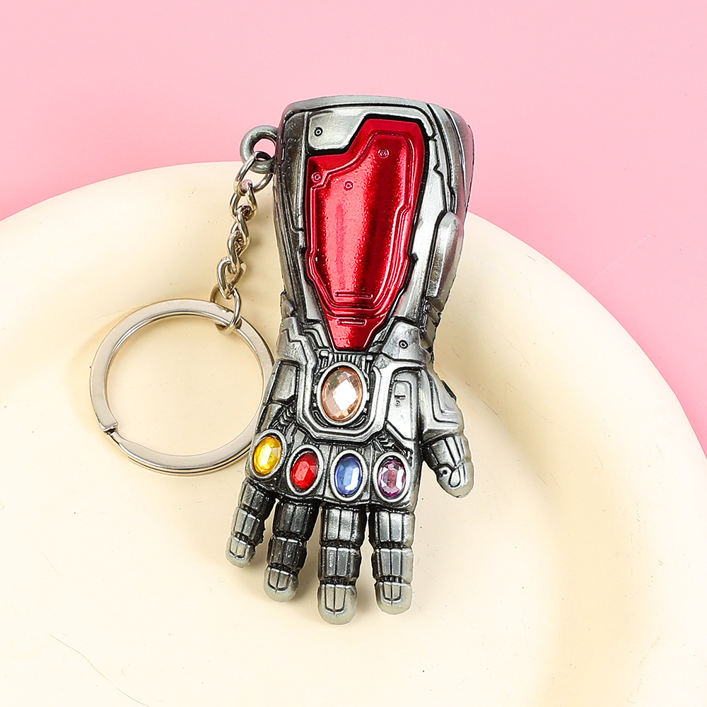 Men Fashion Key - アイアンマン インフィニティ グローブ キーチェーン - クリエイティブでクールなアベンジャーズ