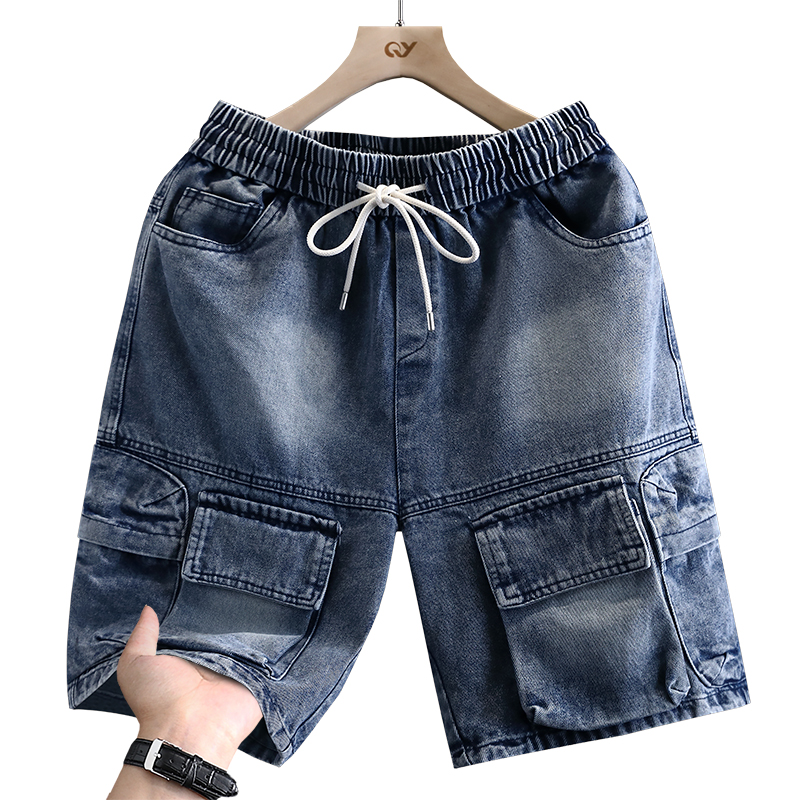Men Fashion Jeans - メンズカーゴショーツ新しい夏のファッション薄い綿混紡カジュアルデニム5点パンツストリートトレンディデイリー快適なジーンズショーツ