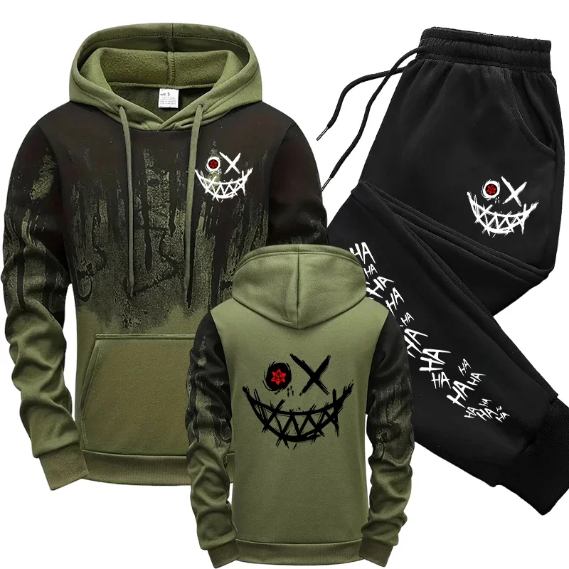 Mens Fashion Style - 秋冬男性用デイリーカジュアルスポーツジョガースーツ2026アーバンファッションフーディスポーツウェアメンズセットフード付きスウェットシャツスウェットパンツ
