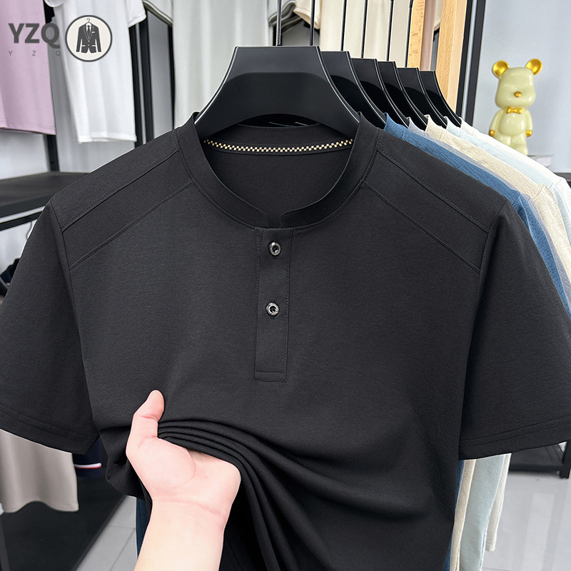 2026年ファッションメンズヘンリーネックTシャツシンプルな - Mens Fashion Style のレビューと価格
