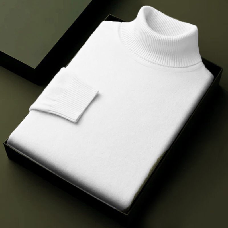 秋メンズ高品質ニットタートルネックセーター冬長袖通気性プルオ - Turtleneck Sweater Men のレビューと価格