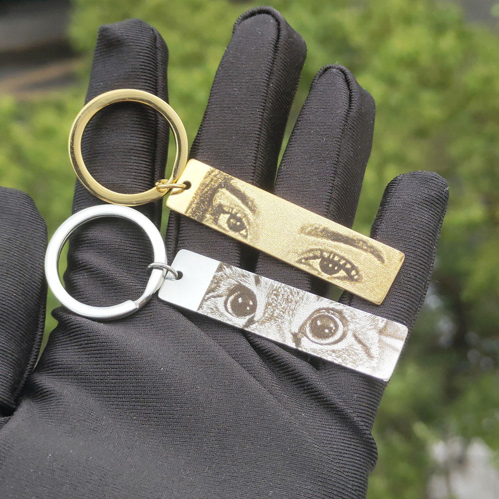 カスタムフォトキーホルダー、パーソナライズされた目の写真キー - Mens Fashion Style Images のレビューと価格