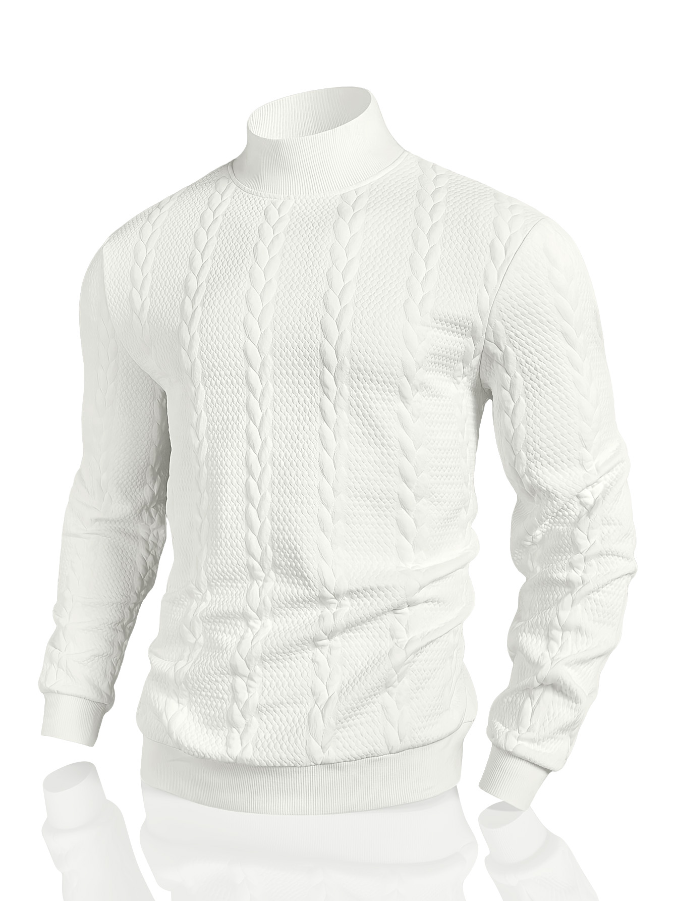 2025秋冬新作 欧米風 メンズ ジャカード カジュアル ハ - Turtleneck Sweater Men のレビューと価格
