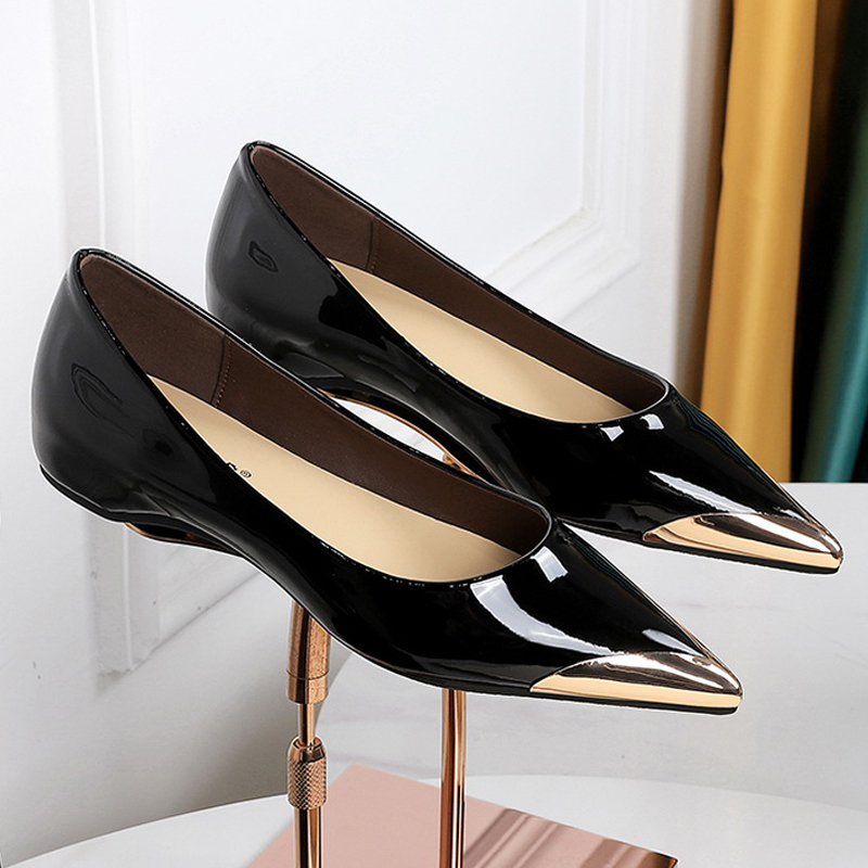BIGTREE 靴ローヒールの女性の靴パテントレザーウェッジ - Men'S Fashion Shoes のレビューと価格