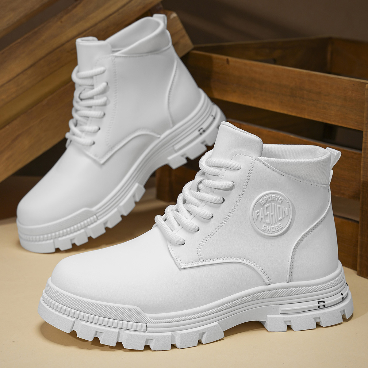 メンズファッション オールシーズン対応 ホワイト バイクブー - Fashion Men'S Boots のレビューと価格