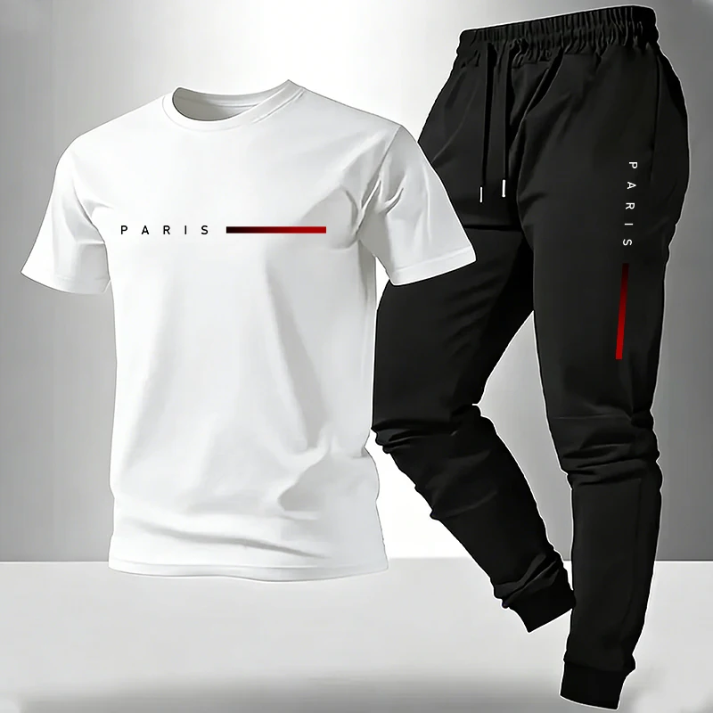 2026新作 メンズトラックスーツ Tシャツ＆スウェットパン - Mens Fashion Ideas のレビューと価格