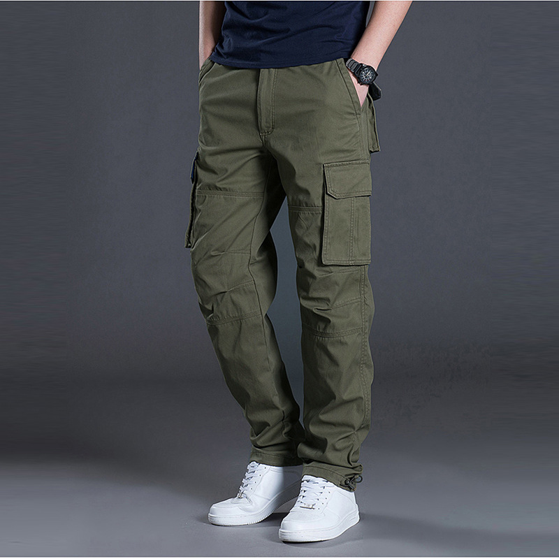 新しいカーゴパンツメンズルーズストレートオーバーサイズ服ソリ - Cargo Jogger Pants のレビューと価格