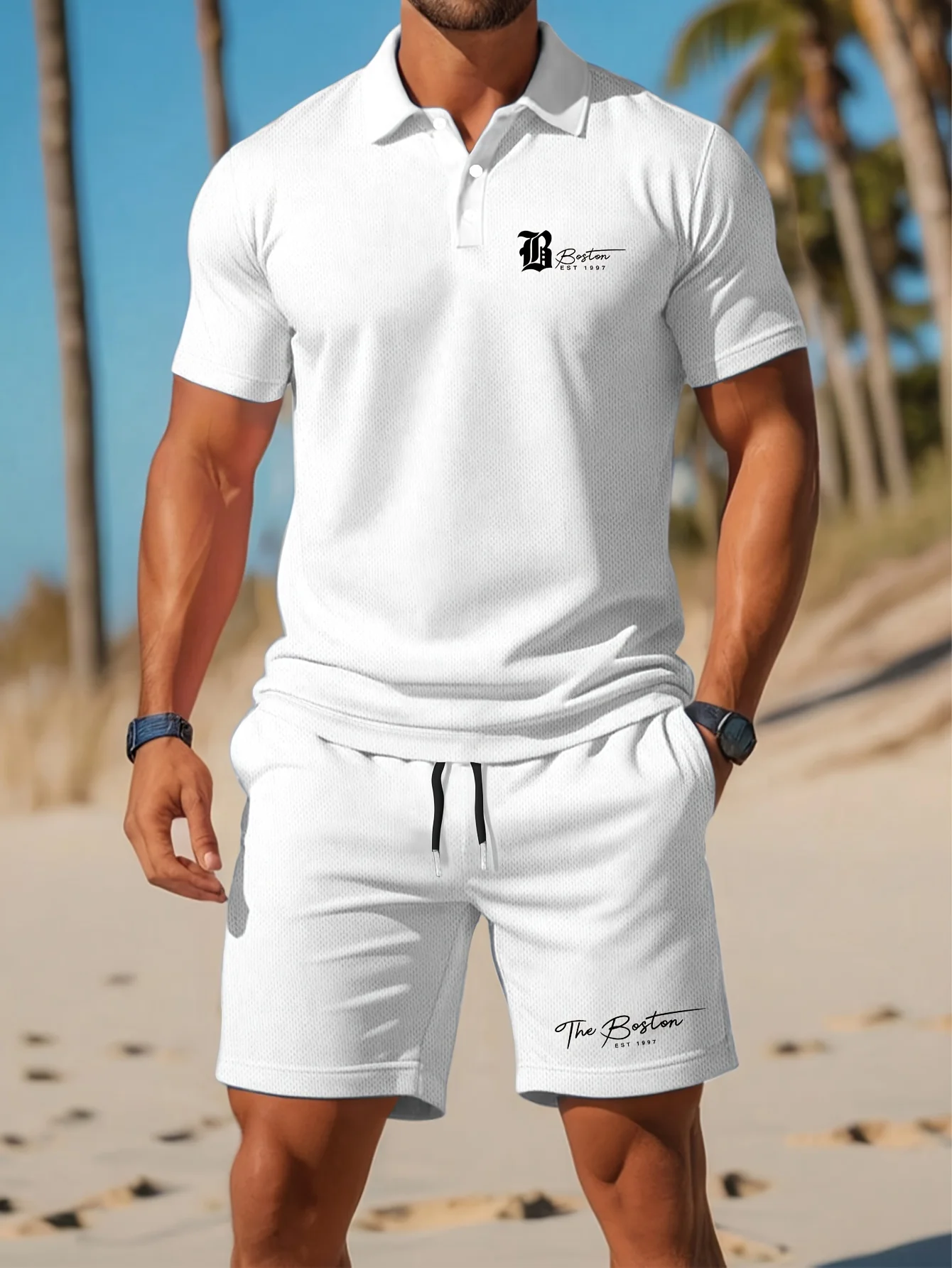夏の新作メンズポロシャツセット カジュアルスポーティー クー - Mens Fashion Style のレビューと価格
