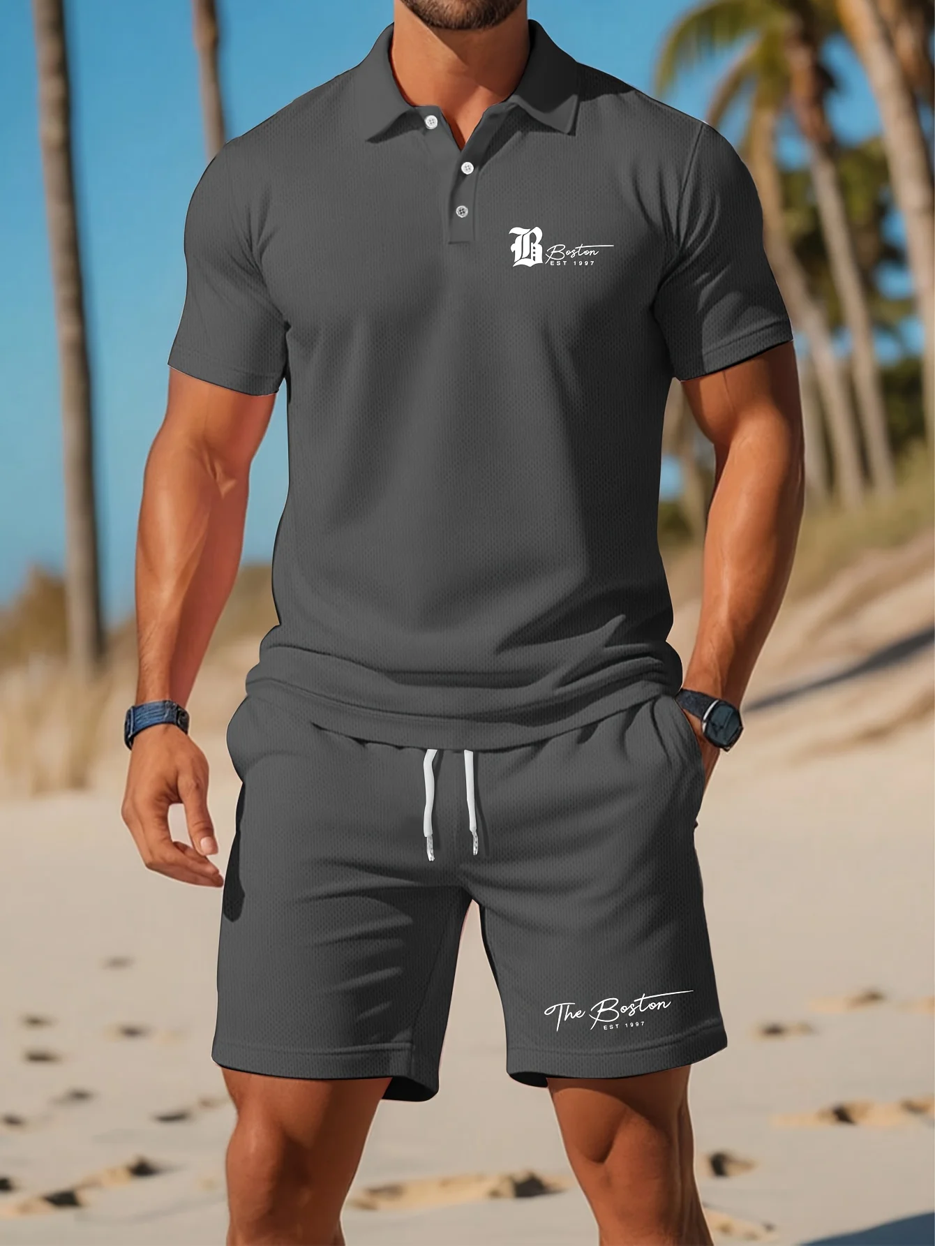 夏の新作メンズポロシャツセット カジュアルスポーティー クー - Mens Fashion Style のレビューと価格