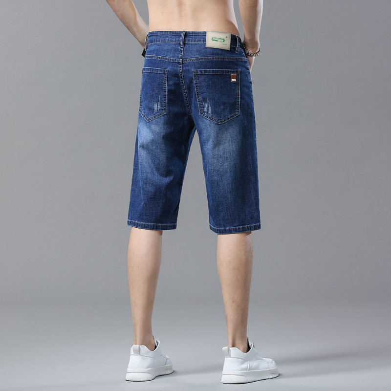 メンズショーツ夏ストレートデニムショーツブルービジネスファッ - Men Fashion Jeans のレビューと価格
