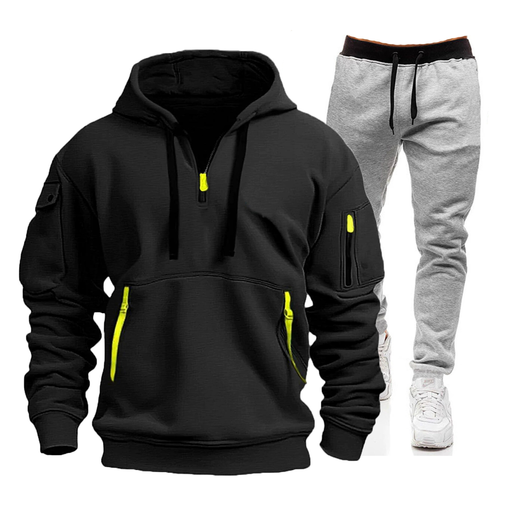 2025年メンズ春秋スポーツフーディーセット、メンズジッパー - Mens Fashion Zip Up のレビューと価格