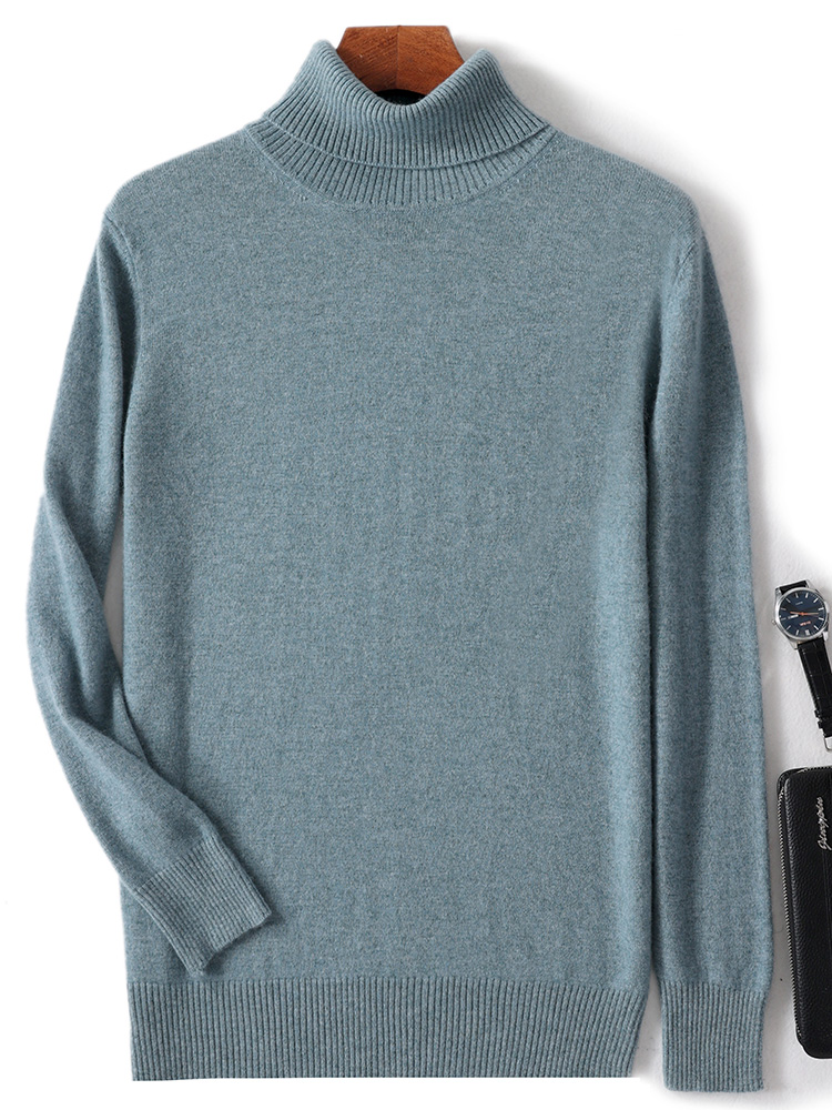 秋冬メンズウールタートルネックプルオーバー長袖ベーシックカシ - Turtleneck Sweater Men のレビューと価格