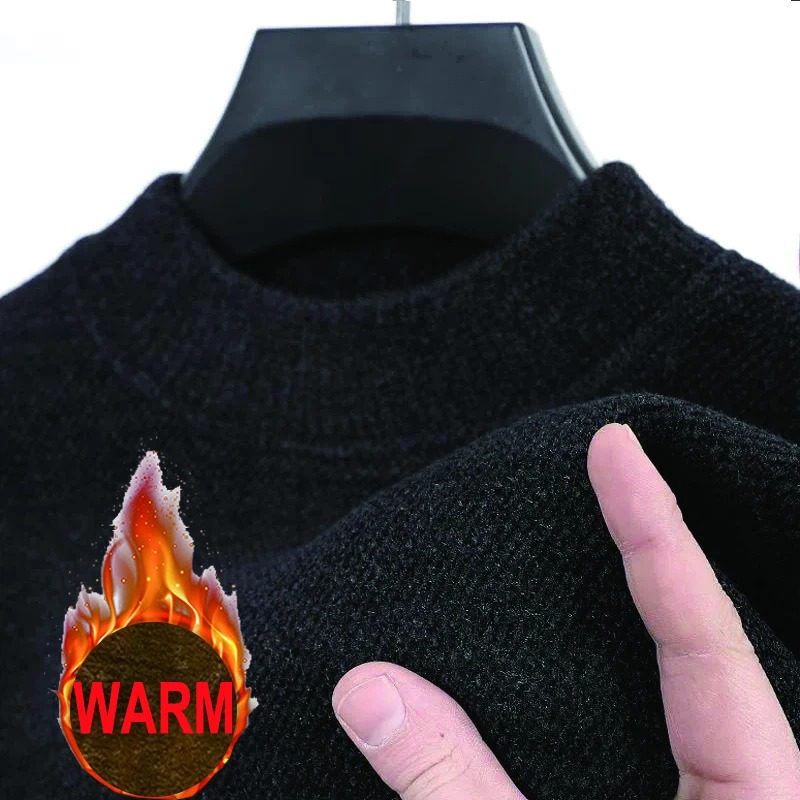 メンズニットウェアセーター新しい秋冬長袖無地プルオーバー男性 - Turtleneck Sweater Men のレビューと価格