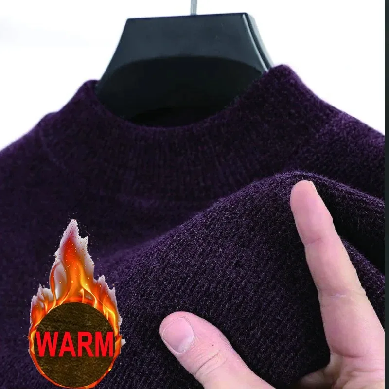 メンズニットウェアセーター新しい秋冬長袖無地プルオーバー男性 - Turtleneck Sweater Men のレビューと価格