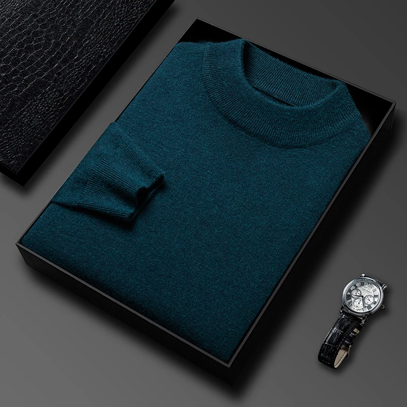 ハーフタートルネックニットセーター新秋/冬モックネックスウェ - Turtleneck Sweater Men のレビューと価格