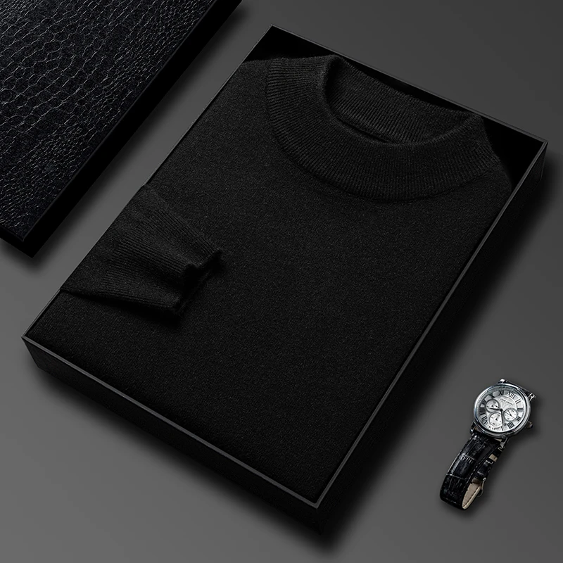 ハーフタートルネックニットセーター新秋/冬モックネックスウェ - Turtleneck Sweater Men のレビューと価格