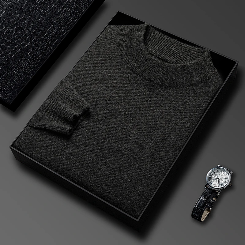 ハーフタートルネックニットセーター新秋/冬モックネックスウェ - Turtleneck Sweater Men のレビューと価格
