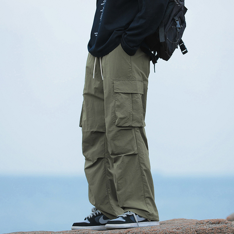 メンズルーズカーゴパンツ韓国ファッションストリートウェアマン - Cargo Jogger Pants のレビューと価格