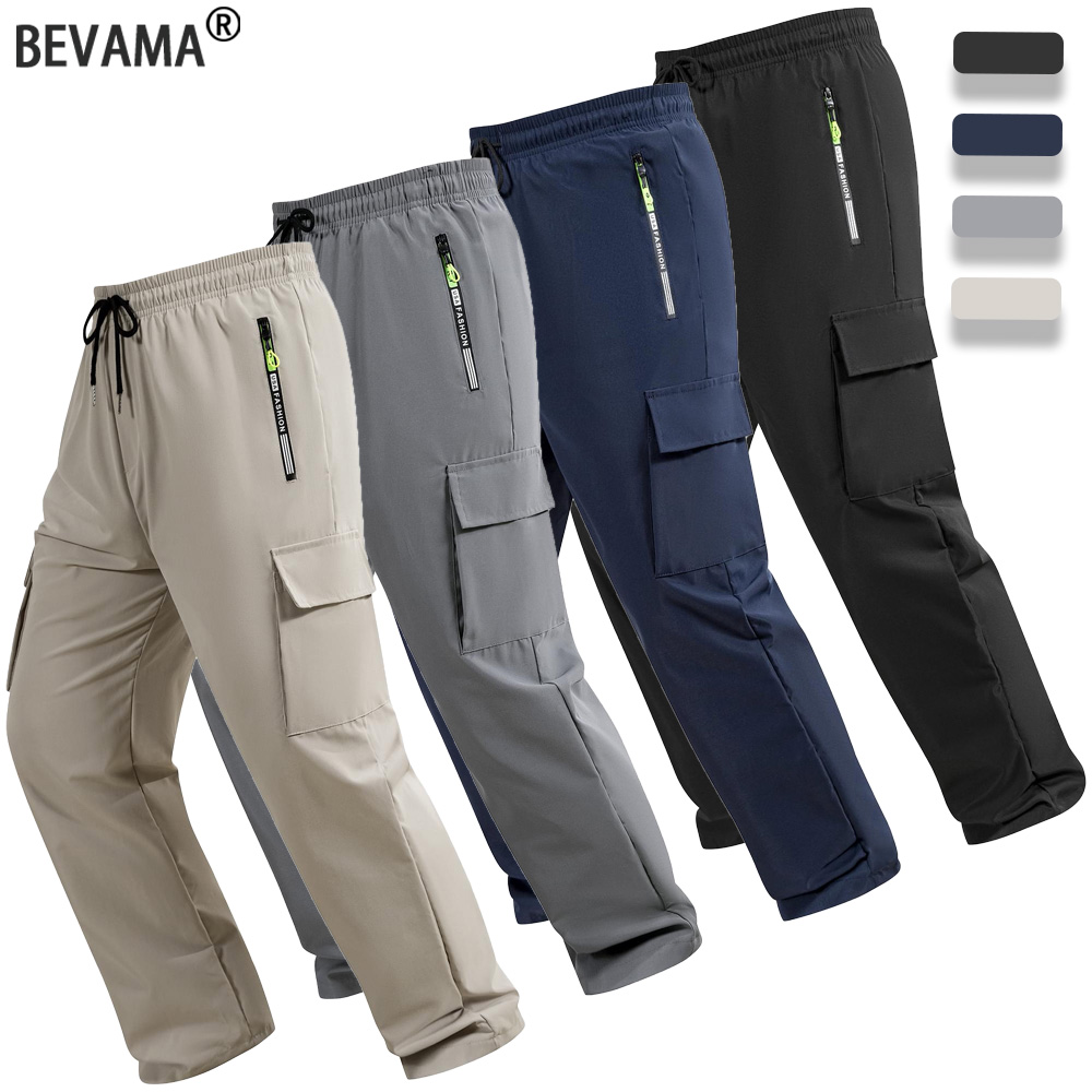 春秋メンズカーゴパンツ無地アウトドアカジュアルパンツ多ポケッ - Cargo Jogger Pants のレビューと価格
