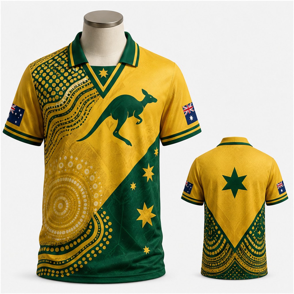 メンズオーストラリアカラーブロックカンガルードットアートセミ - Mens Fashion Australia のレビューと価格