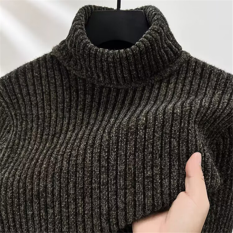 2026年新作 メンズ 厚手 暖かいセーター 冬 ニット タ - Turtleneck Sweater Men のレビューと価格