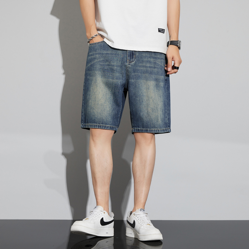 メンズヴィンテージデニムショートパンツ夏薄いファッションスト - Men Fashion Jeans のレビューと価格