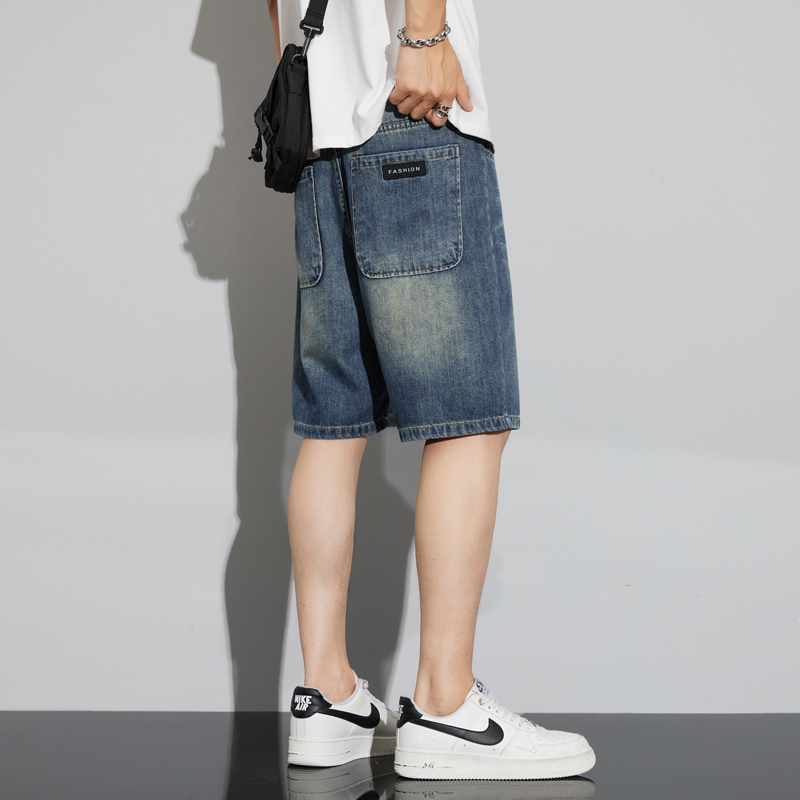 メンズヴィンテージデニムショートパンツ夏薄いファッションスト - Men Fashion Jeans のレビューと価格