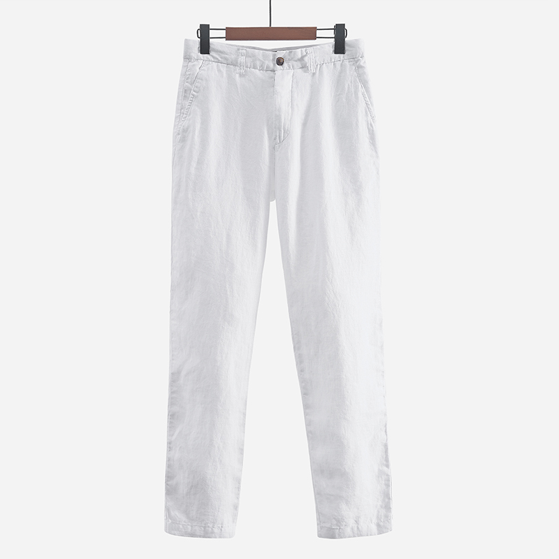 和風シンプルメンズリネンカジュアルパンツゆったり通気性ストレ - Men'S Fashion Linen Pants のレビューと価格