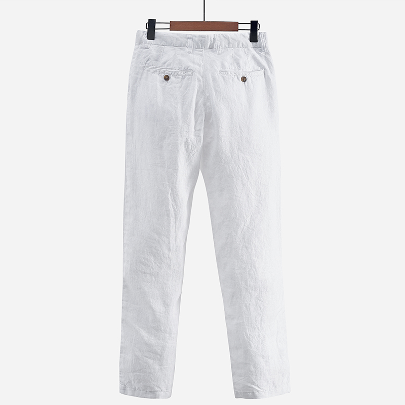 和風シンプルメンズリネンカジュアルパンツゆったり通気性ストレ - Men'S Fashion Linen Pants のレビューと価格
