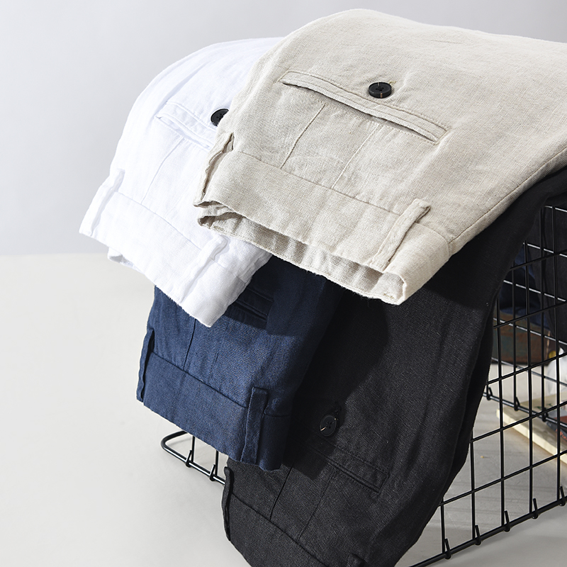 和風シンプルメンズリネンカジュアルパンツゆったり通気性ストレ - Men'S Fashion Linen Pants のレビューと価格