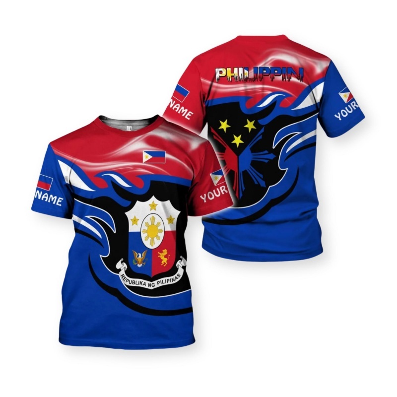 3D プリントカスタムフィリピン旗 Tシャツ男性用愛国パター - Men'S Fashion Philippines のレビューと価格