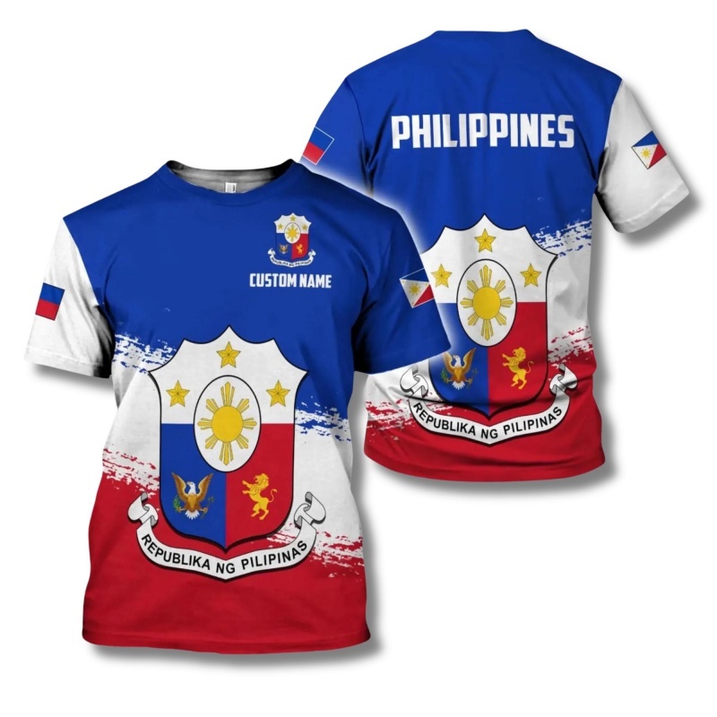 3D プリントカスタムフィリピン旗 Tシャツ男性用愛国パター - Men'S Fashion Philippines のレビューと価格