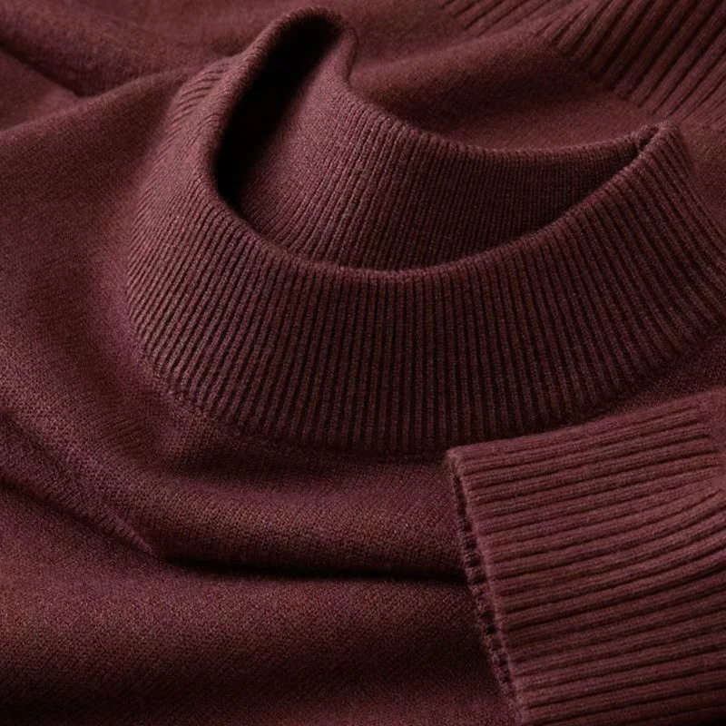 秋の新メンズカジュアルモックタートルネックセーター長袖暖かい - Turtleneck Sweater Men のレビューと価格