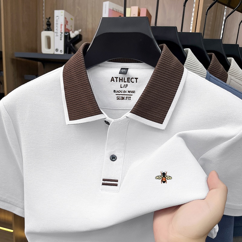 ファッションブランド 100% コットン半袖ポロシャツ メン - Mens Fashion Ideas のレビューと価格