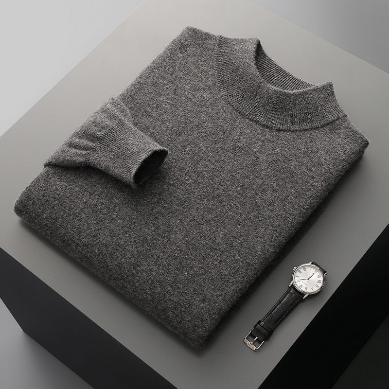 秋と冬のメンズカシミヤセータースタンドアップカラー長袖プルオ - Turtleneck Sweater Men のレビューと価格
