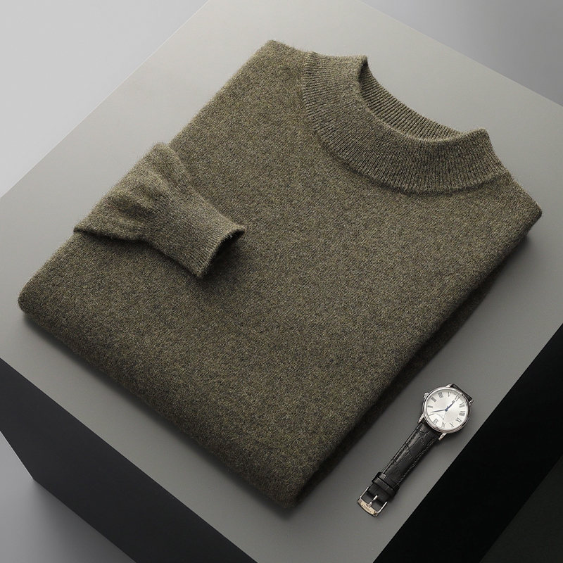 秋と冬のメンズカシミヤセータースタンドアップカラー長袖プルオ - Turtleneck Sweater Men のレビューと価格