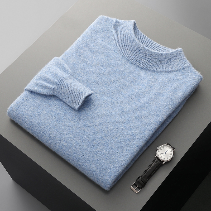 秋と冬のメンズカシミヤセータースタンドアップカラー長袖プルオ - Turtleneck Sweater Men のレビューと価格