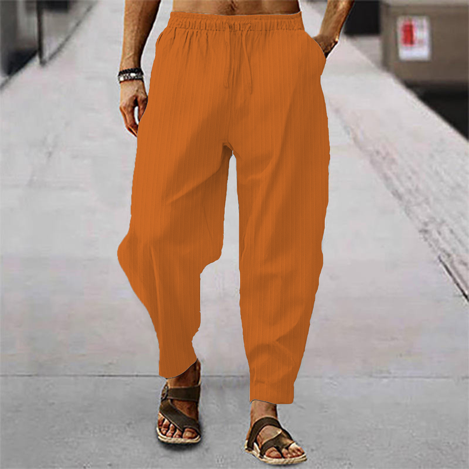 2026 新ファッションメンズリネンワイドパンツズボンオーバ - Men'S Fashion Linen Pants のレビューと価格