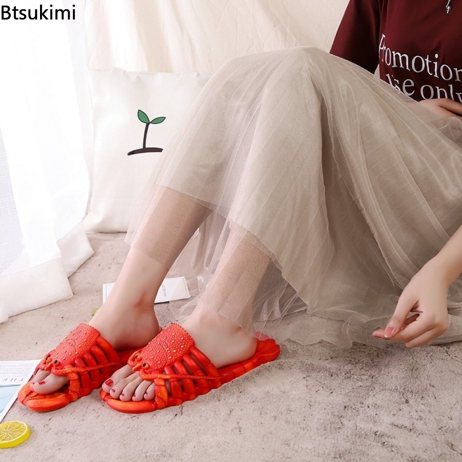 2026年新作 夏用 楽しい漫画風ロブスタースリッパ PVC - Men'S Fashion Shoes のレビューと価格