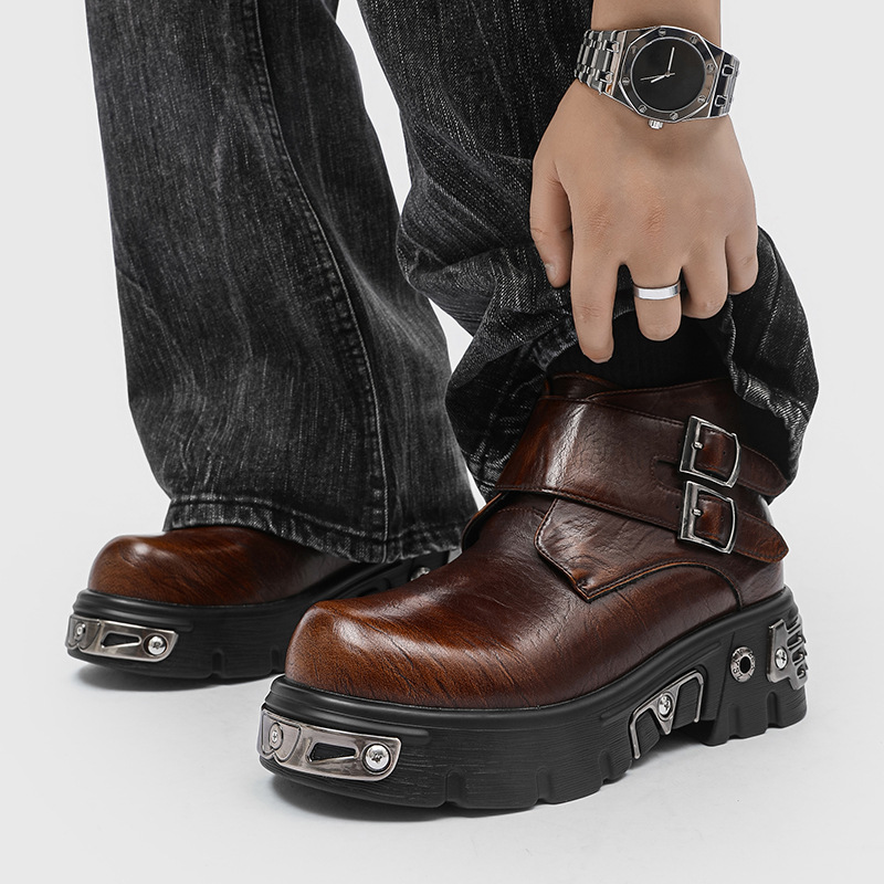 大きいサイズ メンズファッション パンク ゴス プラットフォ - Fashion Men'S Boots のレビューと価格